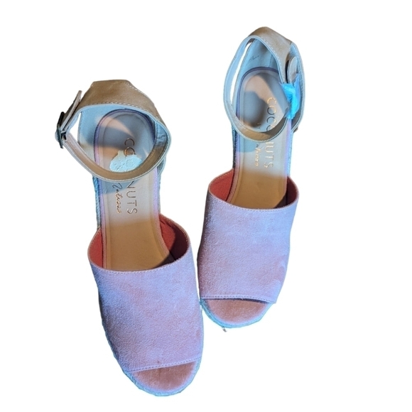 New Matisse Flamingo Wedge blush /tan Espadrille White Lotus Vibes sz 10 - Picture 5 of 14